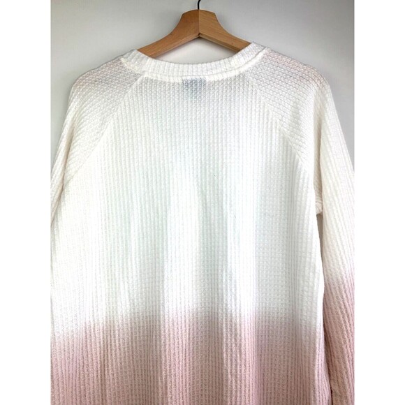 Torrid Women’s Blush Dip-Dye Brushed Waffle Knit Tunic Blouse Pullover Size 0 - Picture 5 of 10